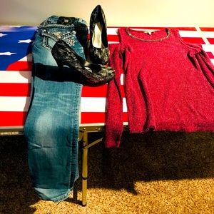 Miss Me Jeans Juicy Couture Sweater BKE Pumps